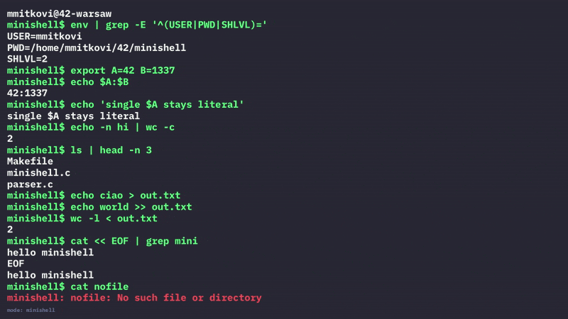 Minishell: A Shell Implementation in C