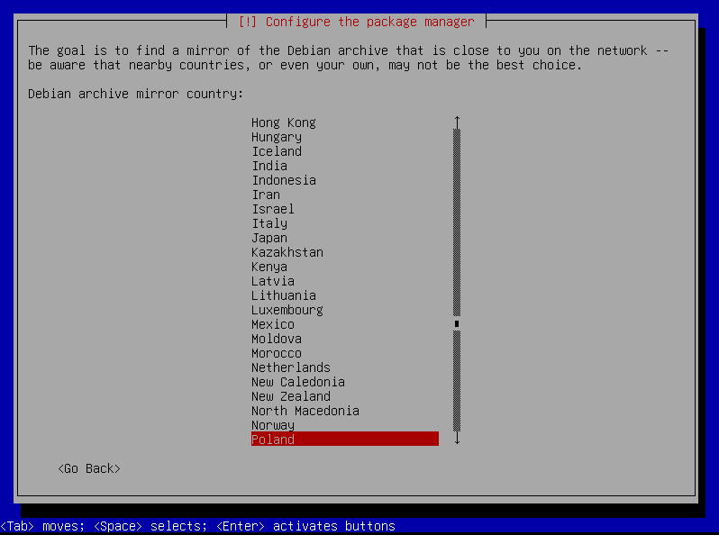 Country Selection